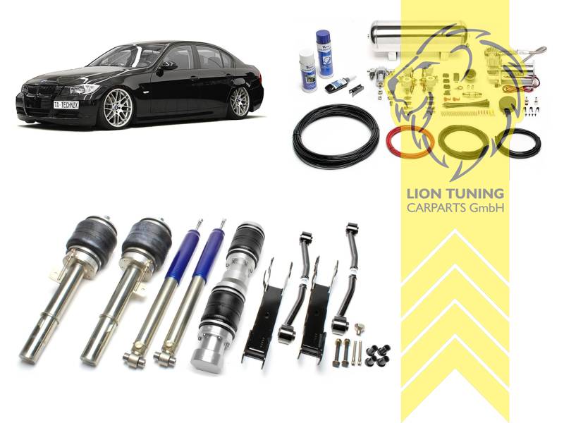 11,5L Tank chrom / ViAir Kompressor chrom, Zug- und Druckstufe gleichzeitig einstellbar, weiss, nicht passend für xDrive, Stahl verzinkt, Eintragungspflichtig / Teilegutachten wird nach Kauf spezifisch ausgestellt